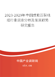 2023-2029年中國成套壓裂機組行業調查分析及發展趨勢研究報告