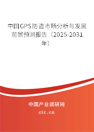 中國GPS防盜市場分析與發展前景預測報告（2025-2031年）
