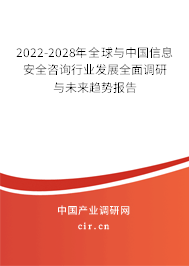 2022-2028年全球與中國信息安全咨詢行業發展全面調研與未來趨勢報告