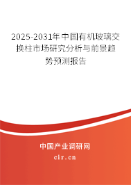 2025-2031年中國(guó)有機(jī)玻璃交換柱市場(chǎng)研究分析與前景趨勢(shì)預(yù)測(cè)報(bào)告