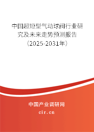 中國超短型氣動球閥行業研究及未來走勢預測報告（2025-2031年）