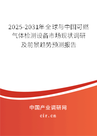 2025-2031年全球與中國可燃氣體檢測設備市場現狀調研及前景趨勢預測報告
