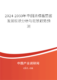 2024-2030年中國濃縮番茄醬發展現狀分析與前景趨勢預測