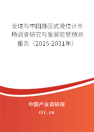 全球與中國(guó)靜壓式液位計(jì)市場(chǎng)調(diào)查研究與發(fā)展前景預(yù)測(cè)報(bào)告（2025-2031年）