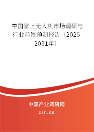 中國掌上無人機市場調(diào)研與行業(yè)前景預(yù)測報告（2025-2031年）
