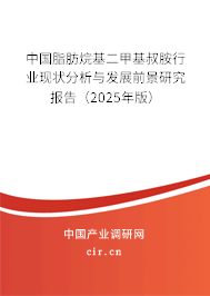 中國脂肪烷基二甲基叔胺行業(yè)現(xiàn)狀分析與發(fā)展前景研究報(bào)告（2025年版）