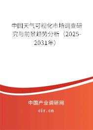 中國天氣可視化市場調(diào)查研究與前景趨勢分析（2025-2031年）