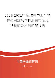 2025-2031年全球與中國(guó)半導(dǎo)體型可燃?xì)怏w探測(cè)器市場(chǎng)現(xiàn)狀調(diào)研及發(fā)展前景報(bào)告