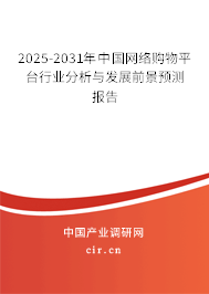 2025-2031年中國網(wǎng)絡(luò)購物平臺行業(yè)分析與發(fā)展前景預(yù)測報告