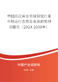 中國高壓合金無縫鋼管行業市場運行態勢及發展趨勢預測報告（2024-2030年）