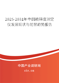 2025-2031年中國脆碎度測定儀發展現狀與前景趨勢報告