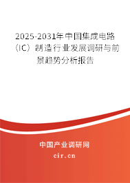 2025-2031年中國集成電路（IC）制造行業發展調研與前景趨勢分析報告