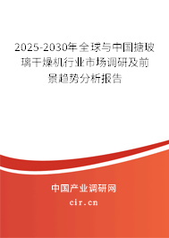 2025-2030年全球與中國搪玻璃干燥機行業市場調研及前景趨勢分析報告