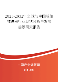 2024-2030年全球與中國船舶推進器行業(yè)現(xiàn)狀分析與發(fā)展前景研究報告