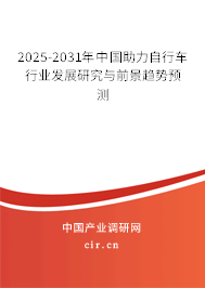 2025-2031年中國助力自行車行業發展研究與前景趨勢預測