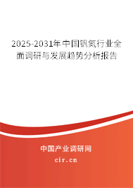 2025-2031年中國釩氮行業全面調研與發展趨勢分析報告