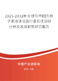 2025-2031年全球與中國負離子柔滑沐浴露行業現狀調研分析及發展趨勢研究報告