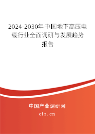 2024-2030年中國(guó)地下高壓電纜行業(yè)全面調(diào)研與發(fā)展趨勢(shì)報(bào)告