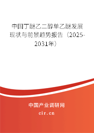 中國丁醚乙二醇單乙醚發(fā)展現(xiàn)狀與前景趨勢報告（2025-2031年）