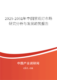 2025-2031年中國景觀燈市場研究分析與發展趨勢報告