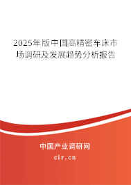 2025年版中國高精密車床市場調研及發展趨勢分析報告