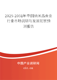 2025-2031年中國納米晶合金行業市場調研與發展前景預測報告