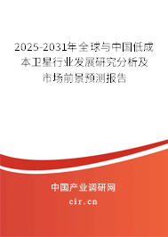 2025-2031年全球與中國低成本衛星行業發展研究分析及市場前景預測報告