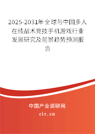 2024-2030年全球與中國多人在線戰術競技手機游戲行業發展研究及前景趨勢預測報告