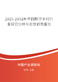 2025-2031年中國(guó)數(shù)字鄉(xiāng)村行業(yè)研究分析與前景趨勢(shì)報(bào)告
