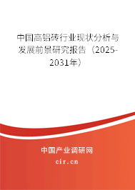中國高鋁磚行業現狀分析與發展前景研究報告（2025-2031年）