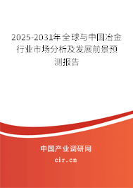 2024-2030年全球與中國(guó)冶金行業(yè)市場(chǎng)分析及發(fā)展前景預(yù)測(cè)報(bào)告