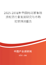 2025-2031年中國電動客車融資租賃行業(yè)發(fā)展研究與市場前景預(yù)測報(bào)告