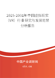 2025-2031年中國虛擬現實（VR）行業研究與發展前景分析報告