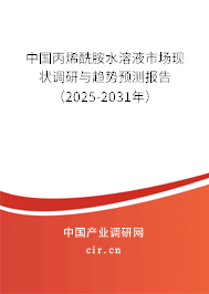 中國丙烯酰胺水溶液市場現(xiàn)狀調(diào)研與趨勢預(yù)測報告（2025-2031年）