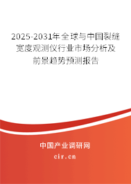 2025-2031年全球與中國裂縫寬度觀測儀行業(yè)市場分析及前景趨勢預(yù)測報告