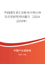 中國維生素C泡騰片市場分析及前景趨勢預測報告（2024-2030年）