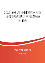 2025-2031年中國超純水處理設備市場現狀調研與趨勢預測報告
