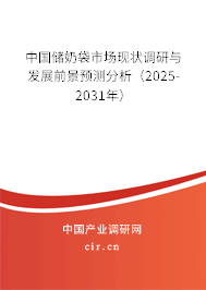 中國儲奶袋市場現狀調研與發展前景預測分析（2025-2031年）