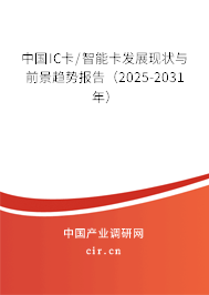 中國IC卡/智能卡發(fā)展現(xiàn)狀與前景趨勢報告（2025-2031年）