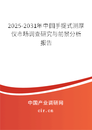 2025-2031年中國(guó)手提式測(cè)厚儀市場(chǎng)調(diào)查研究與前景分析報(bào)告