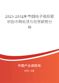 2025-2031年中國電子級酚醛樹脂市場現狀與前景趨勢分析