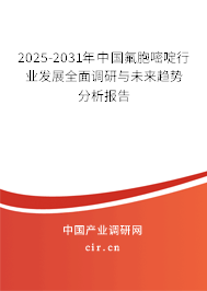 2025-2031年中國氟胞嘧啶行業發展全面調研與未來趨勢分析報告