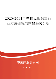 2025-2031年中國云服務器行業發展研究與前景趨勢分析