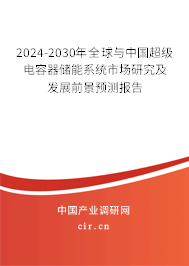 2024-2030年全球與中國超級電容器儲能系統市場研究及發展前景預測報告