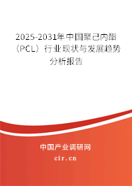 2025-2031年中國聚己內酯（PCL）行業現狀與發展趨勢分析報告