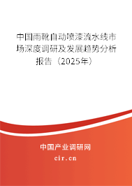 中國雨靴自動噴漆流水線市場深度調研及發展趨勢分析報告（2025年）