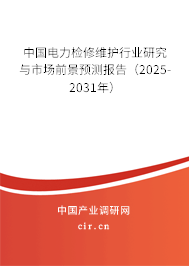 中國電力檢修維護(hù)行業(yè)研究與市場前景預(yù)測報告（2025-2031年）