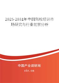 2025-2030年中國駕校培訓市場研究與行業前景分析