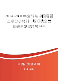 2024-2030年全球與中國混凝土高分子材料市場現狀全面調研與發展趨勢報告
