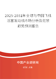 2025-2031年全球與中國飛機活塞發動機市場分析及前景趨勢預測報告
